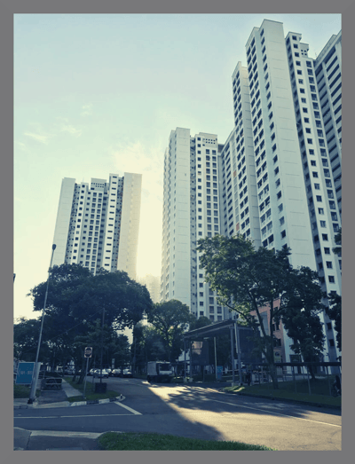 Housing and Development Board (HDB) apartment in Singapore.